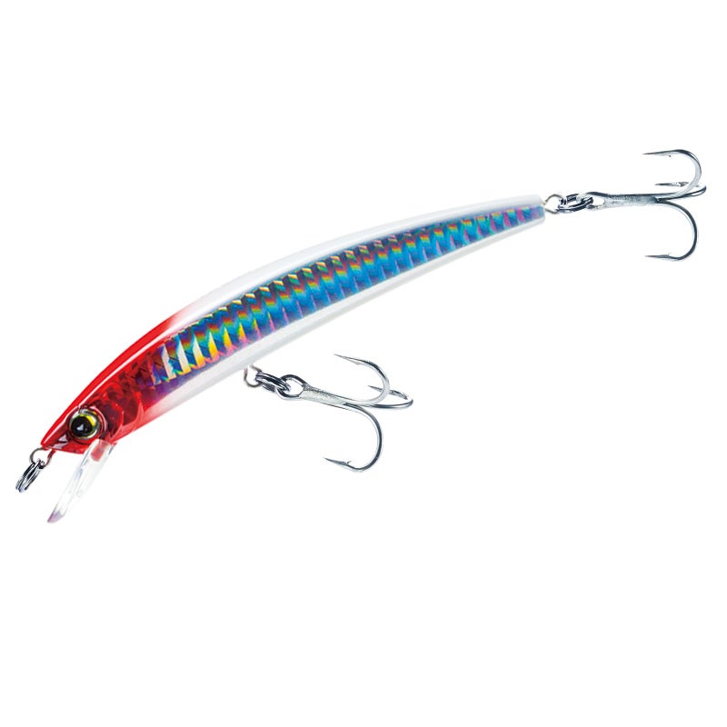 DUEL Yo-Zuri Crystal Minnow Floating Lure, Holographic Redhead, 5-1/4-Inch - Image 1